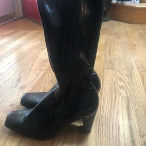 New Black tall zipper boots
